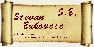 Stevan Bukovčić vizit kartica